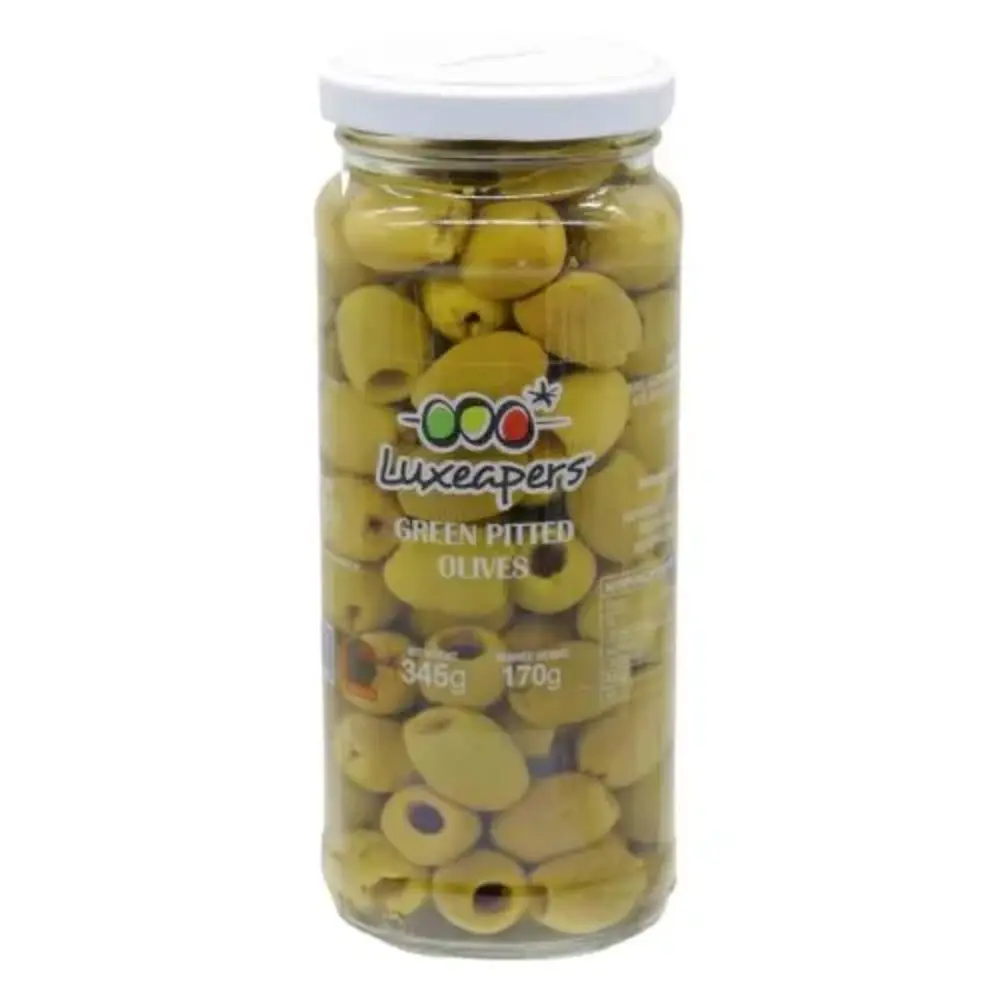 Luxeapers Green Pitted Olives 345G